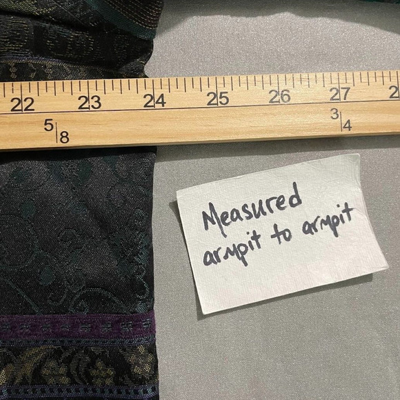 Satin Tapestry Jacket Size Large Dark Romantic Whimsigoth Witchy Artsy Brocade - Picture 10 of 13